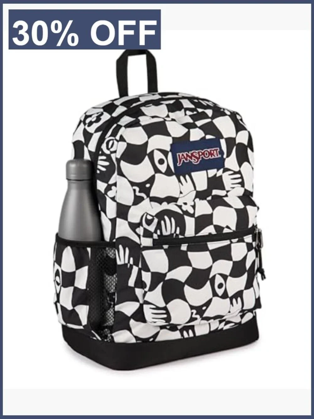 Large Backpack with Padded Laptop Sleeve, Water Bottle Pocket, 26L